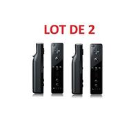 2 X Télécommande Wiimote pour Nintendo Wii et Wii U - Noir - Straße Game