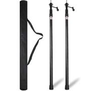 2 X Telescopic Tent Pole Aluminium Tarpaulin Support 2.3 M Adjustable Tarpaulin Poles For Sailing Shading Camping Holiday Accessories For Awning Canvas Garden