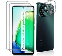 2 X Tempered Glass For Vivo Y28 4g, 2 X Rear Camera Protectors, 9h Hardness, Anti-Scratch, Bubble-Free, Ultra Resistant, Screen Protector