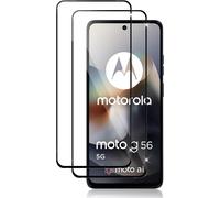 2 X Tempered Glass Screen Protector Films For Motorola Moto G56, Ultra Hd 9h Hardness, Anti-Scratch, Bubble-Free, 2.5d Black