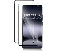 2 X Tempered Glass Screen Protector Films For Xiaomi Note 14s, Ultra Hd 9h Hardness, Anti-Scratch, Bubble-Free, 2.5d Screen Protector - Black