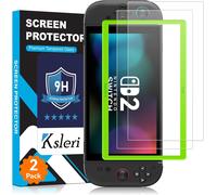 2 x Tempered Glass Screen Protector for Nintendo Switch 2 Model 2025,9H Matte Screen Protector,Anti-Reflection,Anti-Fingerprint Easy Installation