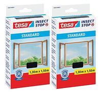 2 x Tesa 55672-00021-03 Moustiquaire pour fenêtre Qualité Standard Anthracite