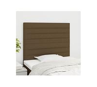 vidaXL Têtes de lit 2 pcs Marron Foncé 90x5x78/88 cm Tissu