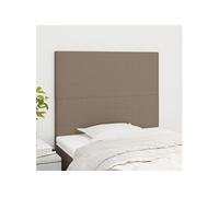 Vidaxl Têtes De Lit 2 Pcs Taupe 90x5x78/88 Cm Tissu Gris