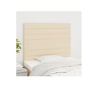 vidaXL Têtes de lit 2 pcs Crème 90x5x78/88 cm Tissu