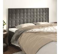 2 x Têtes de Lit Noir 100x5x78/88 cm Velours Meubles de Chambre vidaXL