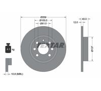 Textar Disque de frein 92050600 pour Volvo 480/440/460 – Lot de 2