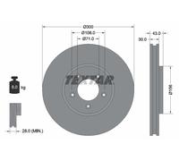 2 x TEXTAR 92099003 Disque de frein pour FORD USA,JAGUAR,LINCOLN