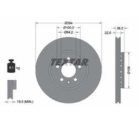 2x Disque de frein TEXTAR 92103400 convient pour MG ROVER