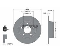2x Disque de frein plein 92104103 TEXTAR pour AUDI A6 C5 A6 C5 Avant