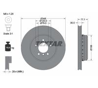 2 x TEXTAR 92141825 Disque de frein pour BMW
