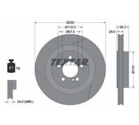 TEXTAR 92151605 Disque de frein