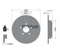 2x Disque de frein plein 92199800 TEXTAR pour TOYOTA URBAN CRUISER