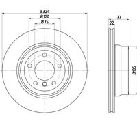 Textar Disque de frein 92201903 ventilé de l'intérieur pour BMW – Lot de 2