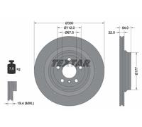 2 x TEXTAR 92254505 Disque de frein pour MERCEDES-BENZ