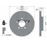 2 x TEXTAR 92277805 Disque de frein pour MINI