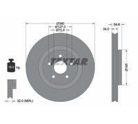 TEXTAR 92281905 Disque de frein
