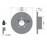2 x TEXTAR 93104800 Disque de frein pour IVECO
