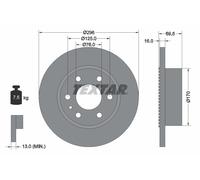 TEXTAR 93177500 Disque de frein