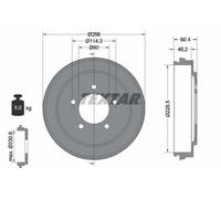 2 x TEXTAR 94036300 Tambour de frein pour CHRYSLER,DODGE,JEEP