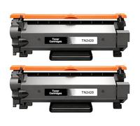 2 x Toner TN2420 TN-2420 Compatible avec TN2410 TN 2410, pour Brother MFC L2710DW, L2710DW, MFC-L2710DN, HL-L2350DW, DCP-L2530DW, HL-L2375DW, MFC-L2750DW, HL-L2310D, MFC-L2730DW, HL-L2370DN