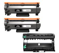 2 x Toner TN2420 TN2410 et 1 x Tambour DR2400 compatible avec le toner Brother TN-2420 TN2410 TN-2410, pour Brother MFC L2710DW, HL-L2350DW, MFC-L2710DN, HL-2310D, DCP-L2530DW, MFC-L2730DW (Pack de 3)