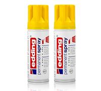 2 x trafic spray permanente edding jaune 200 ml Vernis acrylique Premium, RAL 1023