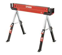 STIER 2 x Tréteau repliable/chevalet de sciage STIER réglable en hauteur, 590 kg Quantité:1