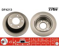 2 x TRW DF4213 Disque de frein pour BMW