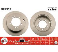 2 x TRW DF4913 Disque de frein pour MITSUBISHI