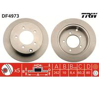 2 x TRW DF4973 Disque de frein pour MITSUBISHI,MITSUBISHI (SOUEAST)