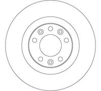 Disque de frein TRW DF6667 arrière, plein, 1 pièce