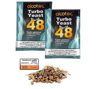 2 x Turbo Levure - Alcotec Pure 48-135g, Levure pour la fermentation du sucre, Distillateurs Levure, Levure Rapide, Gnôle Alcool