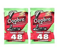 2 x Turbo Levure - Coobra 48 Extreme 135g, Levure pour la fermentation du sucre et des fruits, Distillateurs Levure, Levure Rapide, Gnôle Alcool