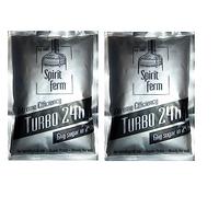 2 x Turbo Levure - Turbo 24h 195g, Levure pour la fermentation du sucre et des fruits, Distillateurs Levure, Levure Rapide, Gnôle Alcool