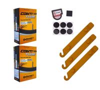 2 x tuyau Continental 28-622 | 700 x 28 C DV 40 mm valve Dunlop + lève-pneu