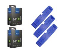 2 x tuyau de vélo Schwalbe AV2A 14 pouces valve de voiture 47-254/60-254 + lè...