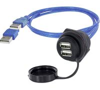 2 x USB 2.0 femelle A embase femelle de chassis encitech 1310-1035-02 M30 1 pc(s)
