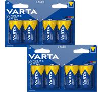 2 X Varta Longlife Power D, LR20 Piles 4 Pièces 1,5V
