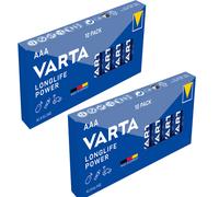 2 X VARTA Piles Micro AAA LR03 MN2400 Alcalines LONGLIFE POWER 1,5V