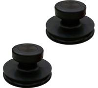 Lot de 2 ventouses en caoutchouc plein de qualité supérieure avec poignée - Couleur : noir - Ventouse pour verre - Diamètre : 85 mm (ventouse à une main)