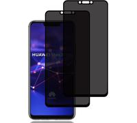 2 X Verre Trempé Confidentialité Pour Huawei Mate 20 Lite ¿ Film Anti-Espion 3d Bords Incurvés 9h, Hd & Haute Sensibilité, Kit Pose Complet (Lingettes, Stickers, Chiffon)