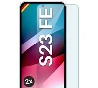 moex ShockProtect Lot de 2 films de protection d'écran en verre trempé pour Samsung Galaxy S23 FE Dureté 9H Compatible avec toutes les coques de téléphone portable