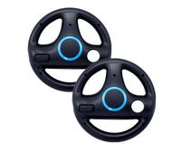 2 X Volant Sport Steering Wheel Pour Nintendo Wii Mario Kart Racing Console Wheel - Noir