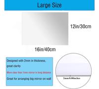 2 X Wall Mirror Stickers 40 X 30 Cm Acrylic Mirror Door Mirror Wall Sticker For Bathroom, Living Room, Bedroom