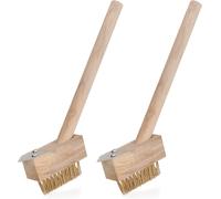 2 X Weed Brush With Steel Bristles-Joint Brush With Wooden Handle-Weed Killer And Weed Killer (02 Pieces-Weed Brush)