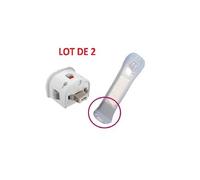 2 x Wii motion plus pour manette Wiimote Nintendo Wii + housse silicone - Blanc