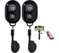 2 x Wireless Bluetooth Selfie Remote Control for Smartphones with Wrist Strap, Suitable for Shutter Release, Compatible with Apple iOS and Android/iPhone/iPad/Samsung/Other Phones