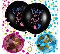 2 X Xxl Gender Reveal Balloon 90 Cm Boy Or Girl Balloon 36 Inches With Blue Pink Confetti Filling Announce Baby Gender Gender Reveal Party Baby Party Decoration